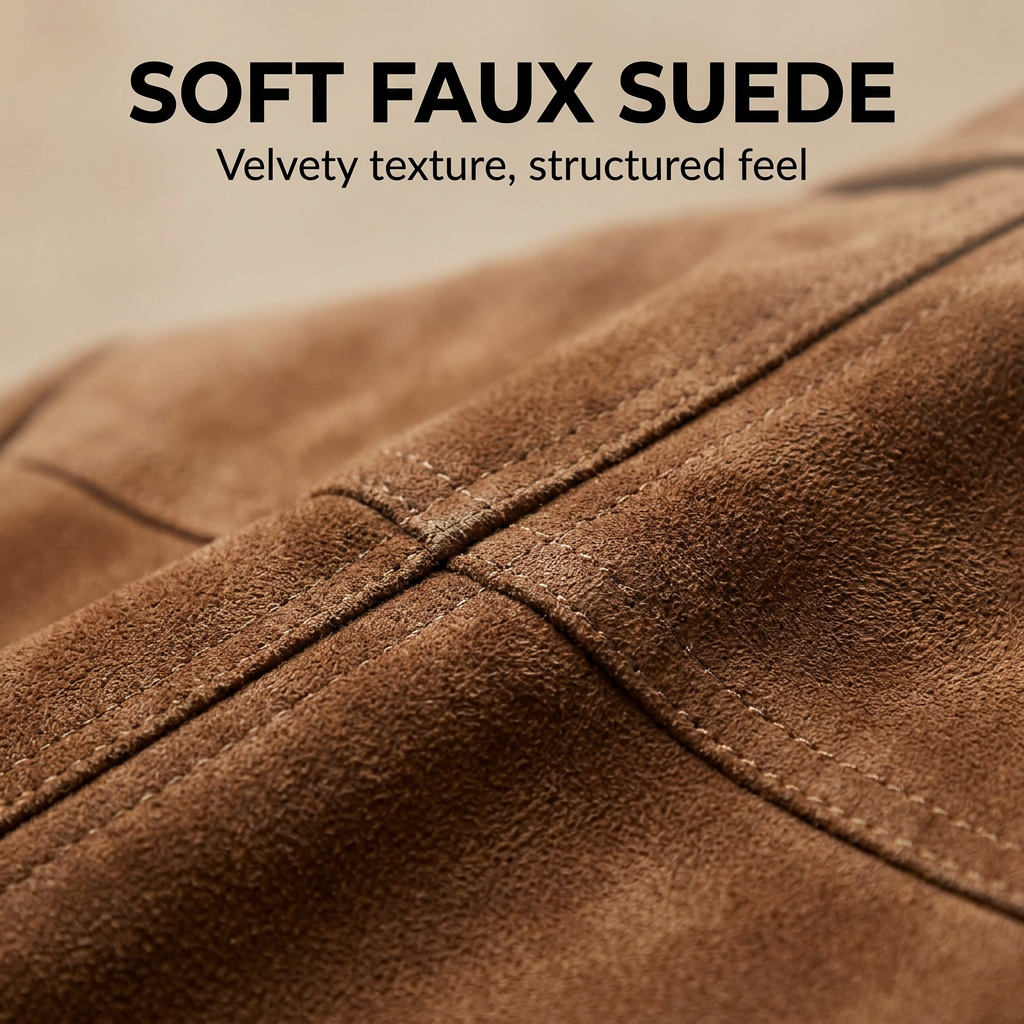 Blazer femme effet daim coupe cintrée boutons col tailleur