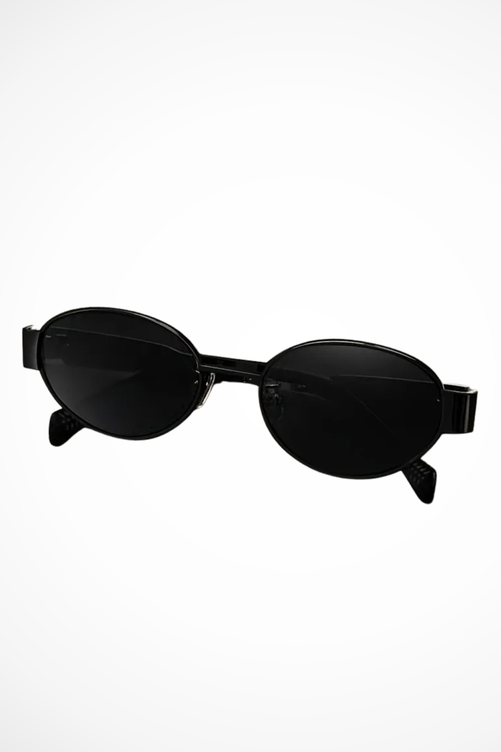 Lunettes de soleil ovales femme monture métal verres teintés UV400 style rétro