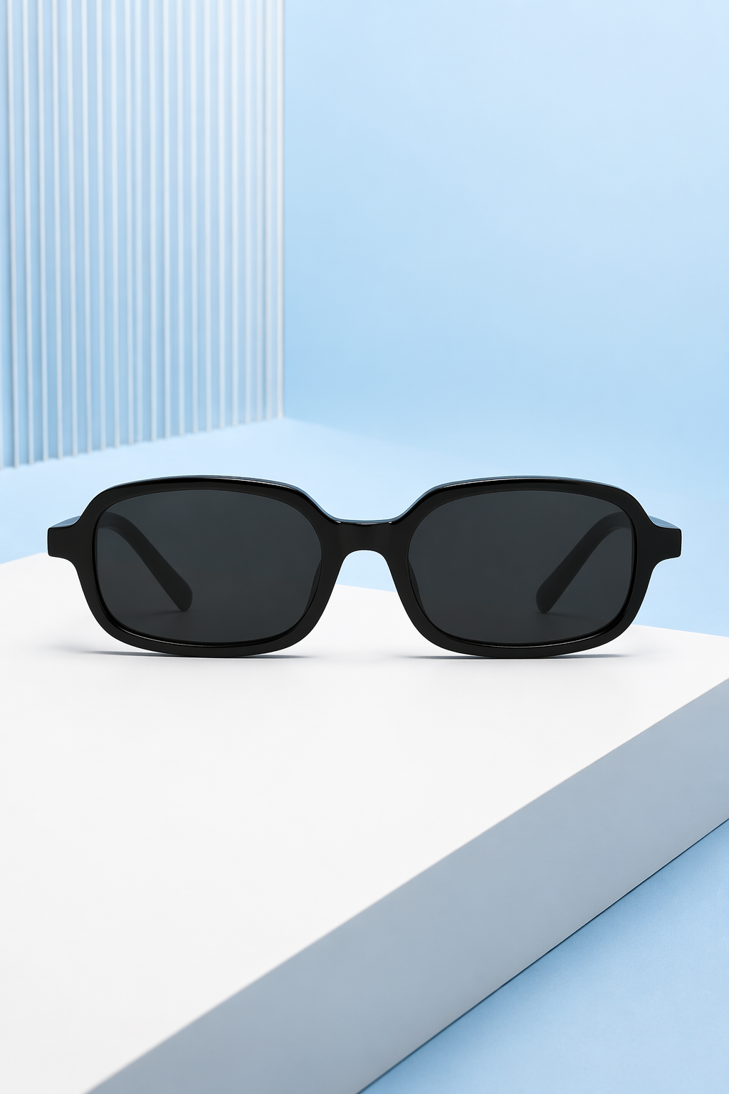 Lunettes de soleil rectangulaires femme rétro verres teintés UV400 monture fine