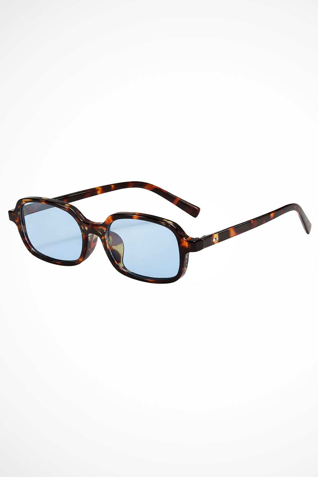Lunettes de soleil rectangulaires femme rétro verres teintés UV400 monture fine