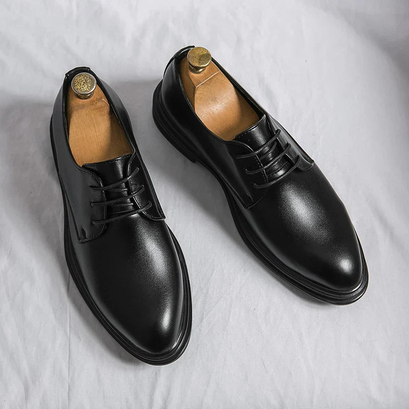 Chaussures derby homme verni lacets élégantes style formel