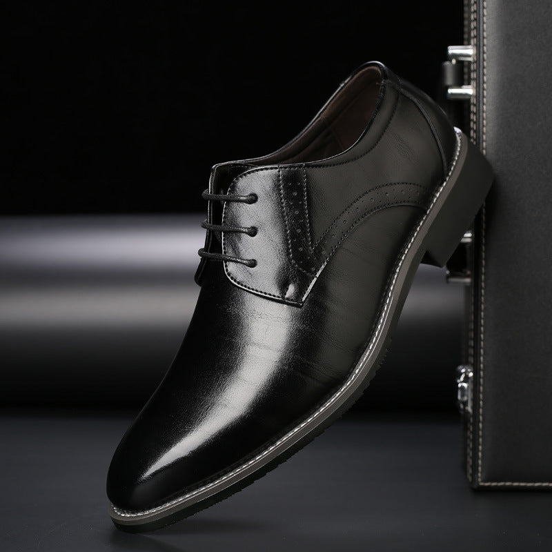 Chaussures derby homme lacets style formel élégant semelle légère