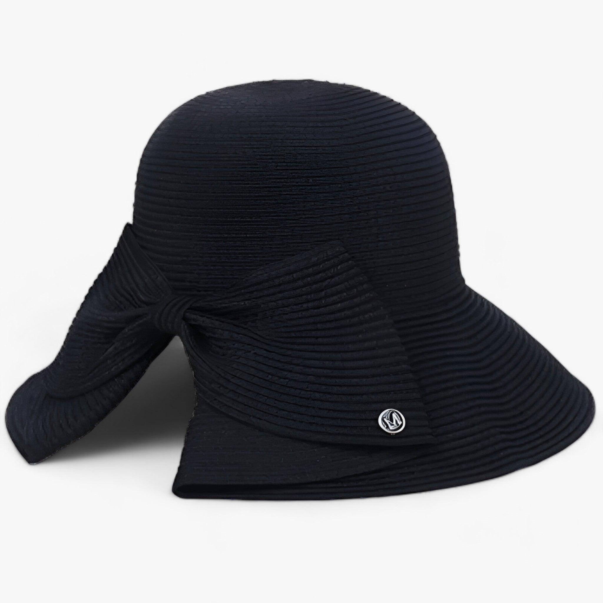 Chapeau soleil femme paille large bord nœud tressé plage vacances