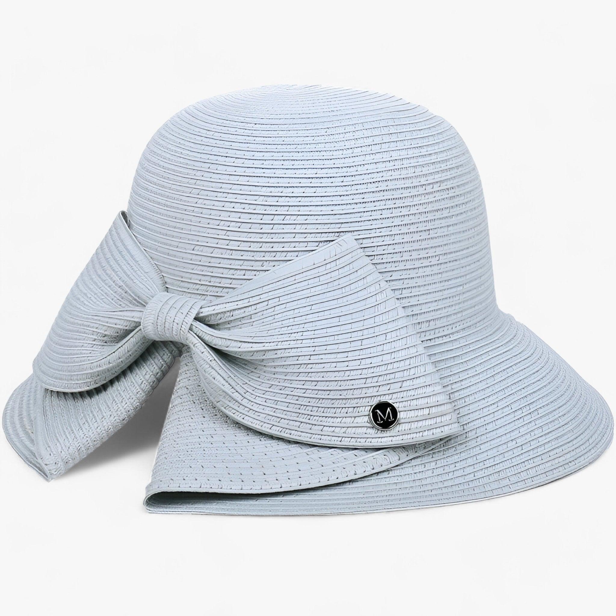 Chapeau soleil femme paille large bord nœud tressé plage vacances