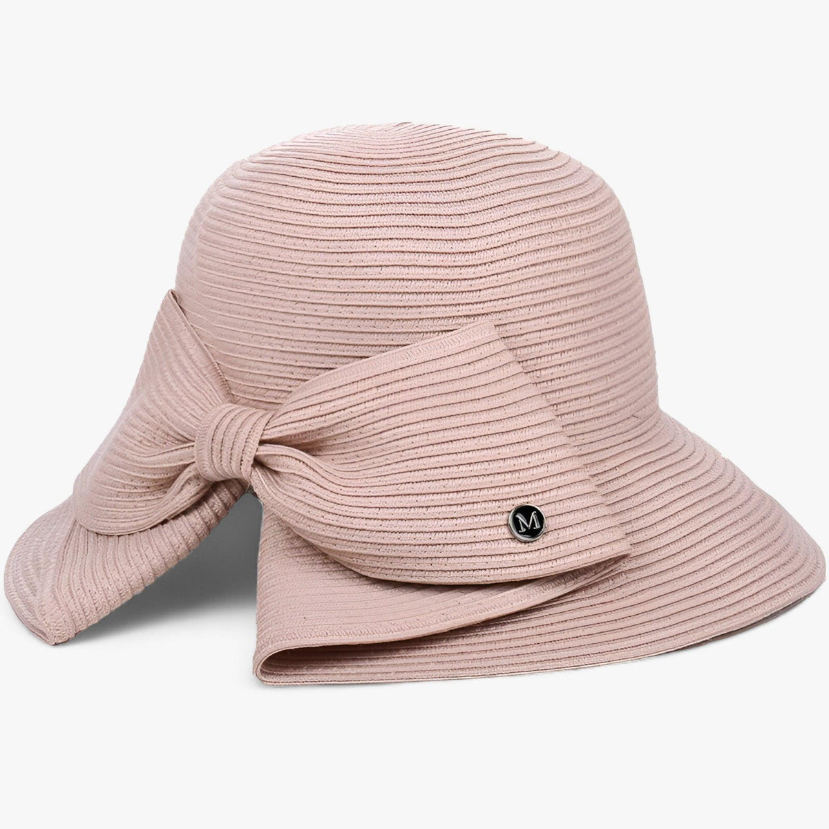 Chapeau soleil femme paille large bord nœud tressé plage vacances