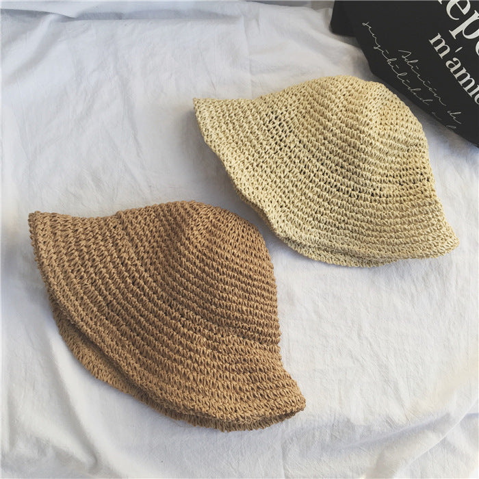 Chapeau paille femme large bord souple bob plage protection soleil