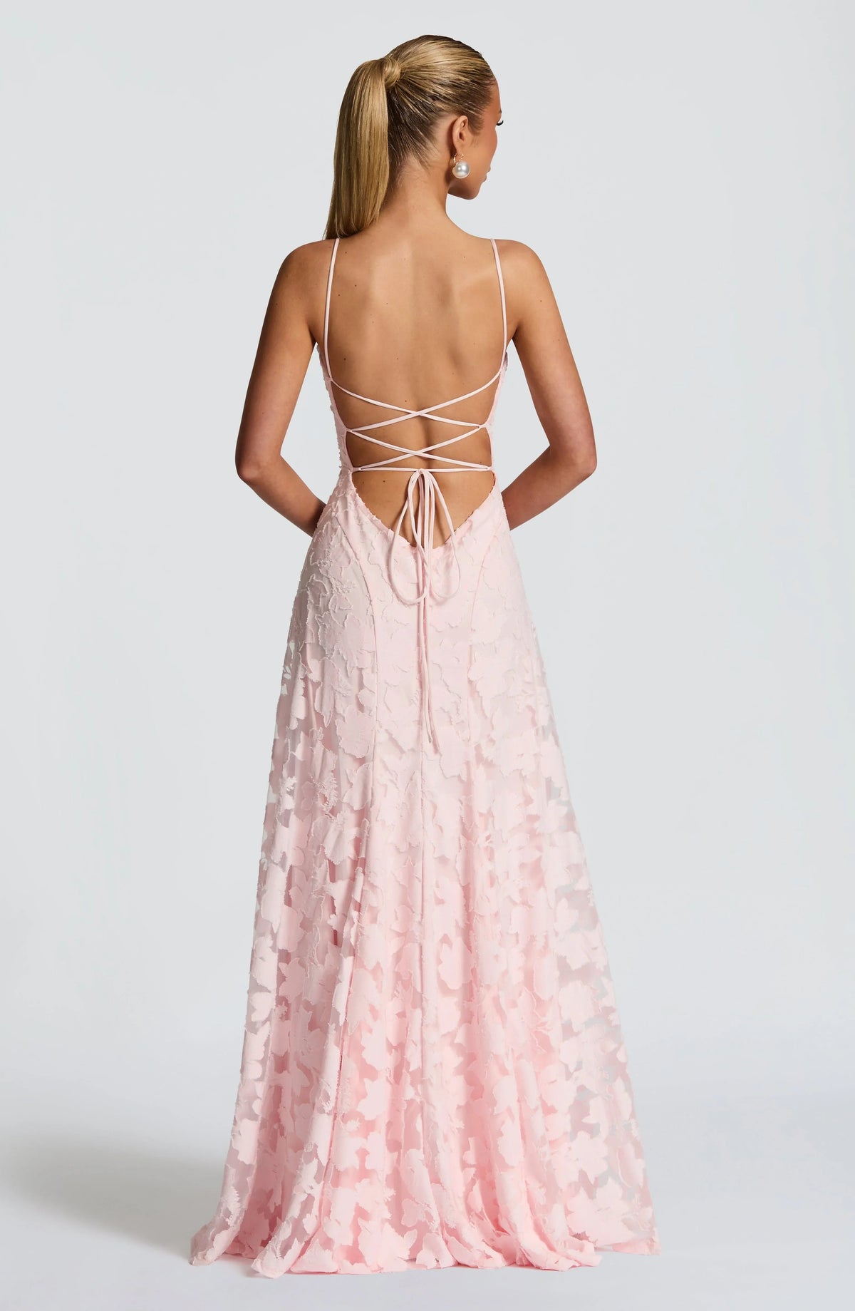 Robe longue femme bretelles fines coupe évasée imprimé floral robe cérémonie élégante